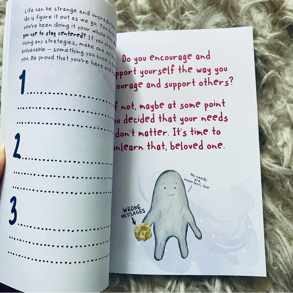 Sweatpants & Coffee The Anxiety Blob Comfort & Encouragement Journal Book NEW - Picture 6 of 8